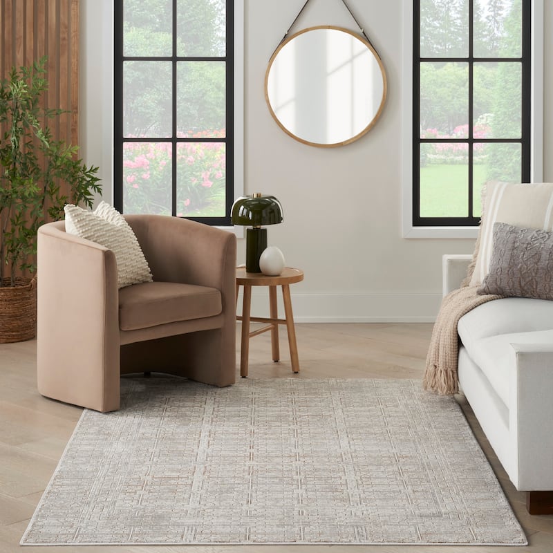 Nourison Desire Indoor Beige Geometric Area Rug