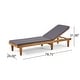 preview thumbnail 16 of 17, Nadine Outdoor Acacia Wood Chaise Lounge and Cushion Set by Christopher Knight Home