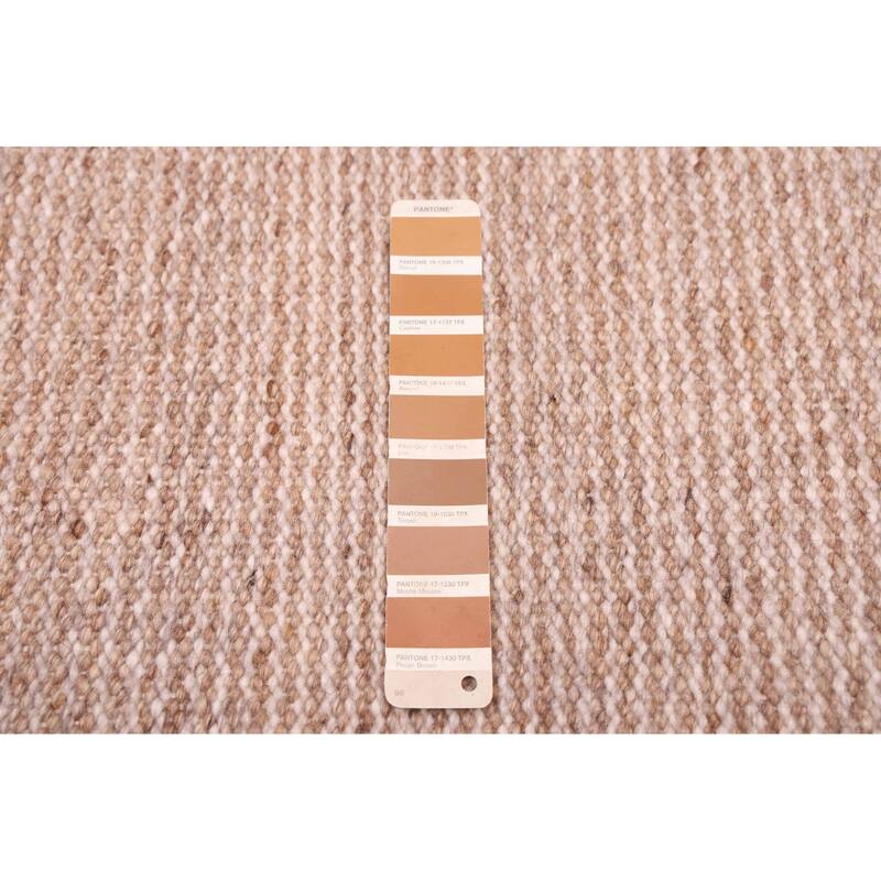 ECARPETGALLERY Flat-Weave Nevada Brown Wool Kilim - 5'3 x 7'9