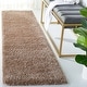 preview thumbnail 9 of 129, SAFAVIEH Milan Shag Maibritt 2-inch Thick Area Rug 2' X 16' Runner - Dark Beige