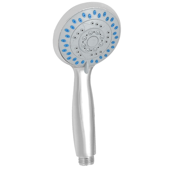 Unique Bargains 20mm Male Thread Chrome Finish Plastic Shower Head Handheld Sprayer