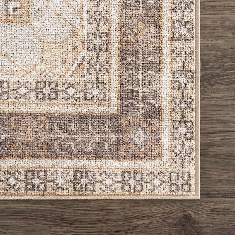 Reseca Oriental Traditional Vintage Distressed Machine Washable Area Rug