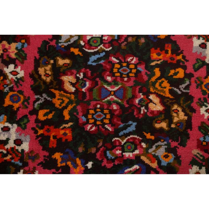 Hand Knotted Oriental 100% Wool Carpet Traditional Floral Pink Bakhtiari Area Rug - 4' 10'' X 3' 6''