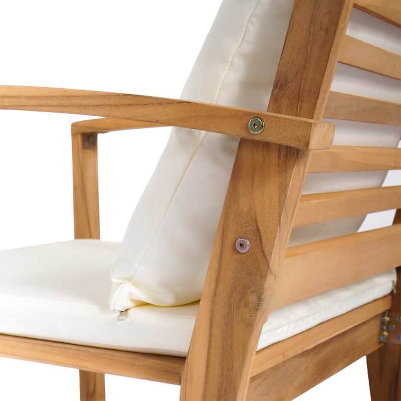 vidaXL Garden Bench Natural 110 x 64 x 76.5 cm Solid teak wood - 43.3 x 25.2 x 30.1