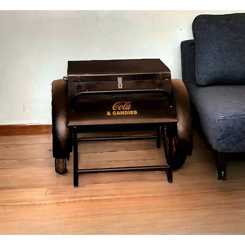 27 Inch Steel End Table for Living Room or Bedroom - 37.50” x 28” x 27”