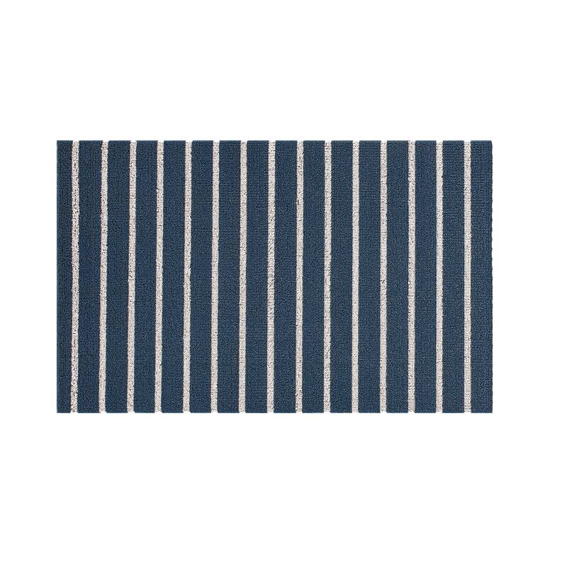 Nautica PVC Loop Utility Indoor/Outdoor Striped Mat