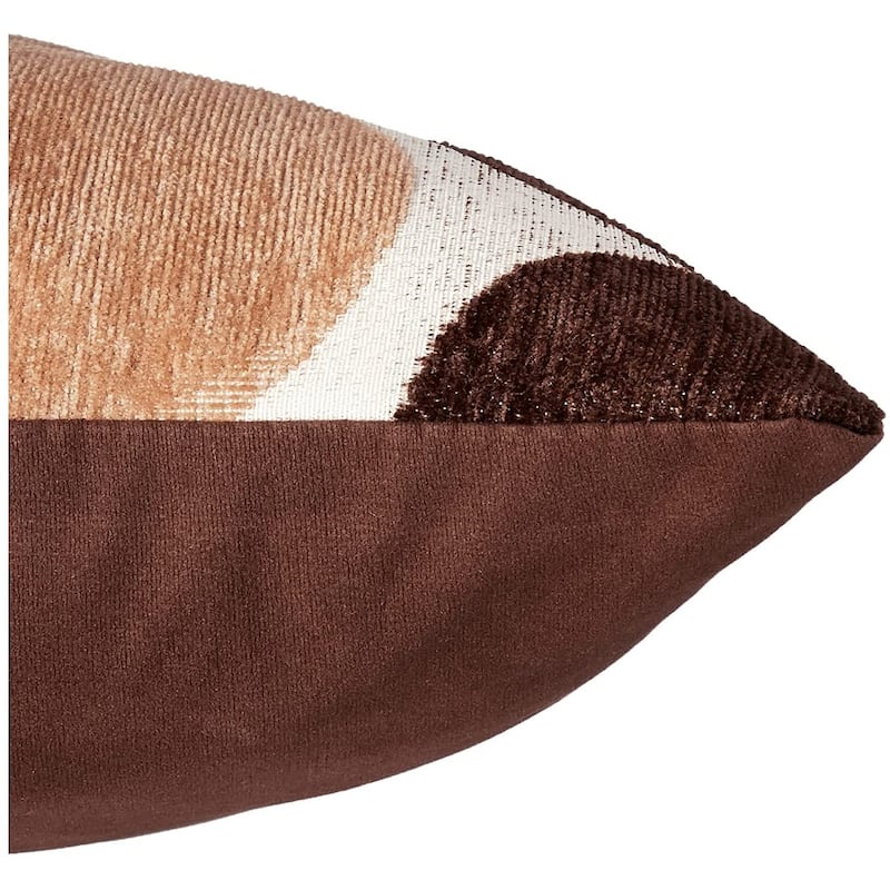 Violet Linen Chenille Candy Circle Spots Pattern Decorative Throw Pillow