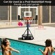 preview thumbnail 5 of 8, White-Black Adjustable Basketball Hoop with PC Backboard and Portable Base - Height: 4.6 ft-8.3 ft.