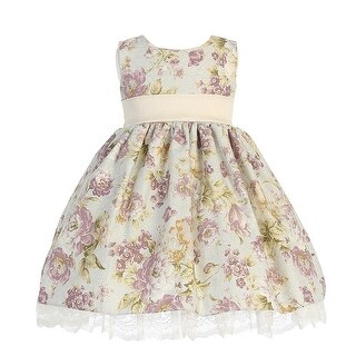 ivory and plum flower girl dress