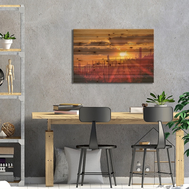 USA, Arizona, Tucson, Saguaro National Park I Print On Wood by Peter Hawkins - Multi-Color
