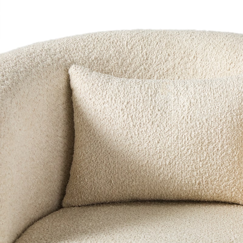 Modern Upholstered Swivel Barrel Accent Chair