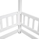 preview thumbnail 43 of 43, Floor Wooden Bed with House Roof Frame and Fence Guardrails