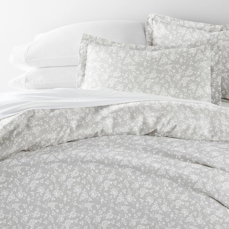 Becky Cameron Oversized Rose Grey 3-piece Duvet Cover Set