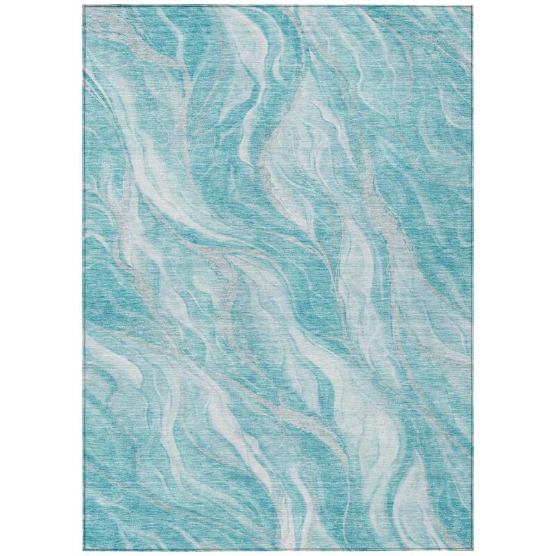HomeRoots Abstract Transitional Rectangle Outdoor Rug