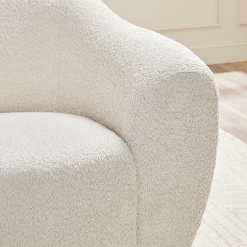 Walker Edison Contemporary Boucle Lounge Accent Chair