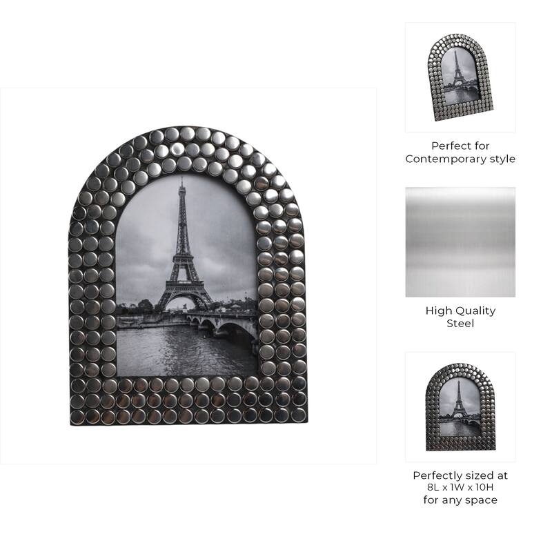 Metal Glass Contemporary Modern Arched Design Picture Frame