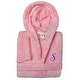 preview thumbnail 29 of 78, Sweet Kids 100% Polyester SUPER PLUSH Double Brushed Hooded Bathrobe with Purple Script Monogram S - Large