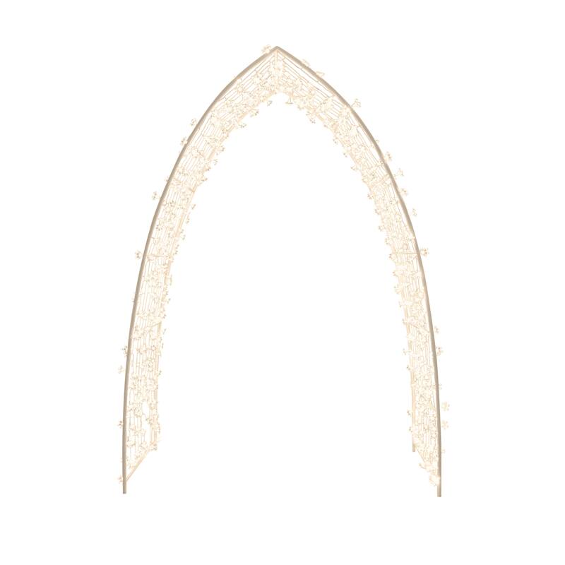 88In Archway W/ Warm Wht Leds Clear Floral Cap/Trans Cord/8 Function