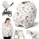 preview thumbnail 1 of 4, Sweet Jojo Designs Jungle Animals Boy Girl Unisex/Gender Neutral 5 in 1 Baby Car Seat and Nursing Cover Wildlife Safari Elephant