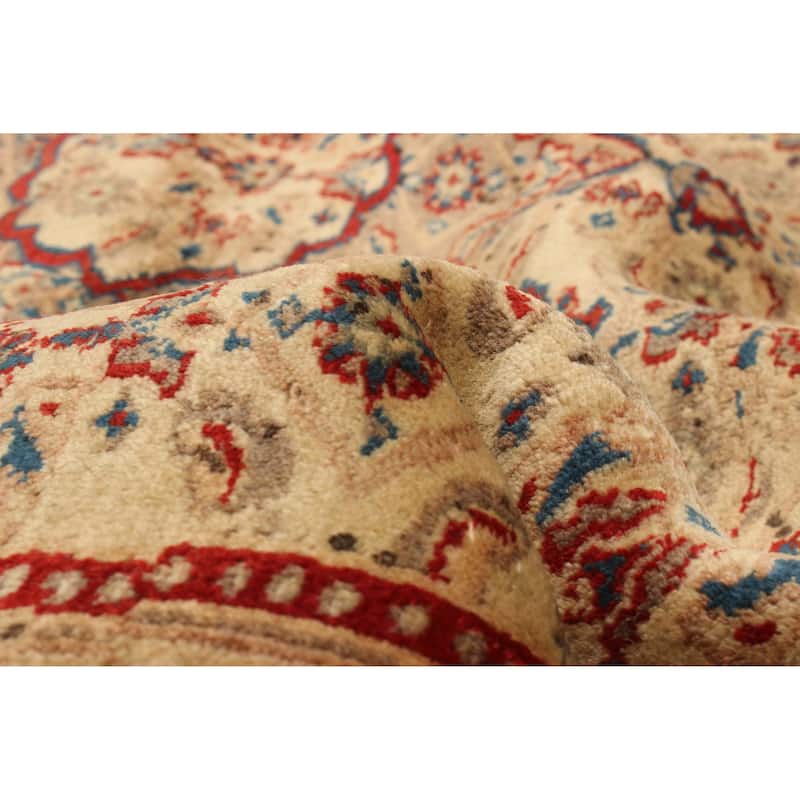 ECARPETGALLERY Hand-knotted Andelz Beige Wool Rug - 4'5 x 8'2