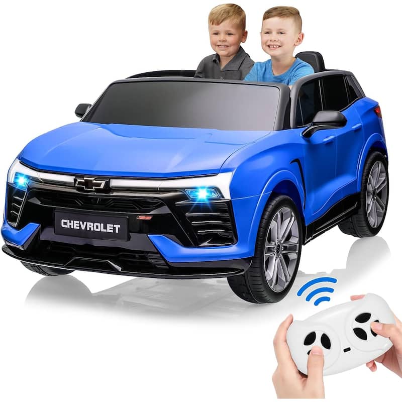 24V Kids Ride on Car 2 Seater, Licensed Chevrolet Blazer Battery Powered Electric Vehicles Car