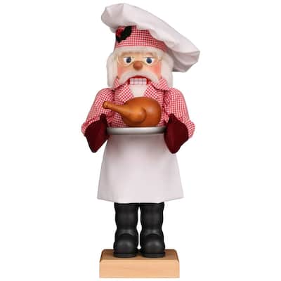 18" Christian Ulbricht Chef Santa with Turkey Christmas Nutcracker