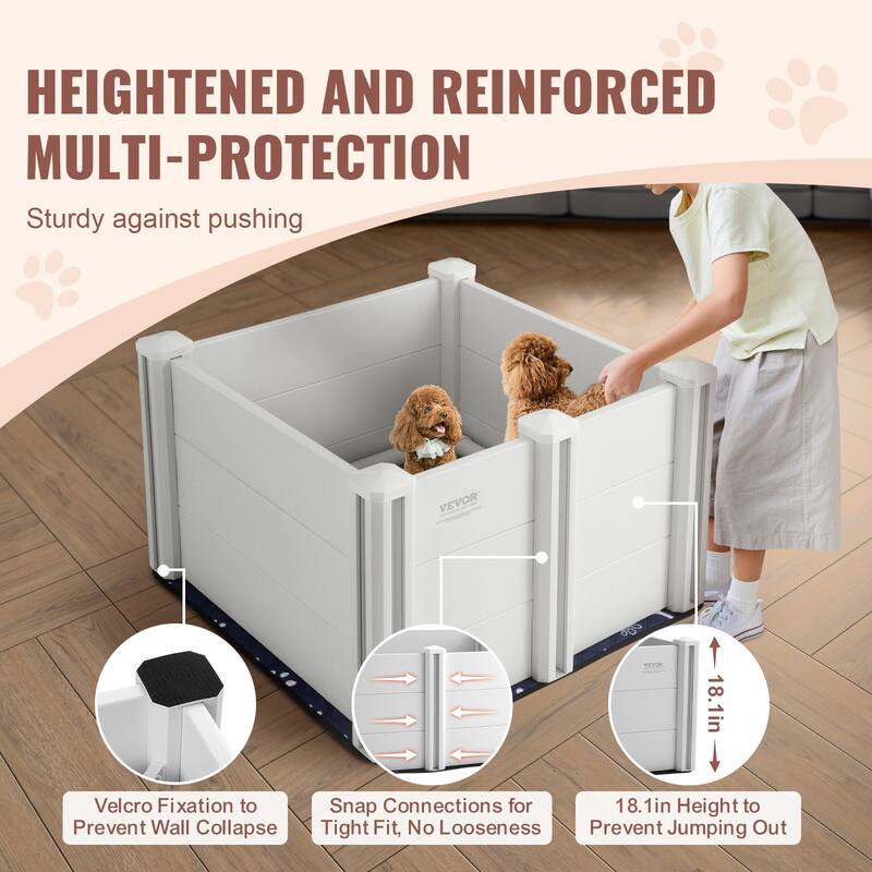 Dog Whelping Box,Whelping Box for Dogs and Puppies, White