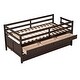 preview thumbnail 35 of 46, Multifunctional Twin Size Loft Bed with Storage Drawers and Trundle,Solid Pine Wood Bed with Full Safety Fence