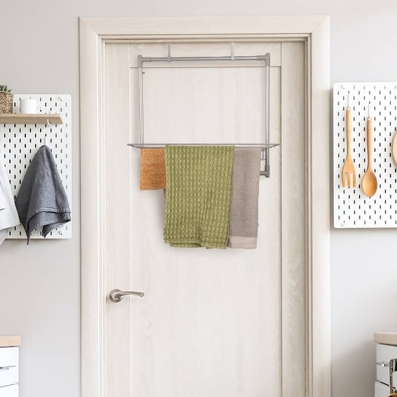Household Essentials Metal Expandable Over the Door Drying Rack - 22.0"L x 2.1"W x 20.9"H