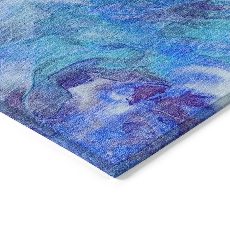 Machine Washable Indoor/ Outdoor Chantille Contemporary Splash Rug