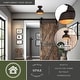 preview thumbnail 2 of 9, Cody Oil Rubbed Bronze and Light Gold Farmhouse Outdoor Flush Mount Ceiling Light - 10.25-in W x 8.75-in H x 10.25-in D
