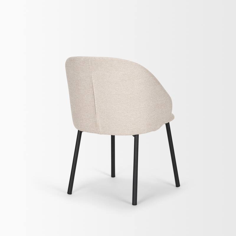 Shannon Dining Chair w/ Gray Fabric & Matte Black Metal