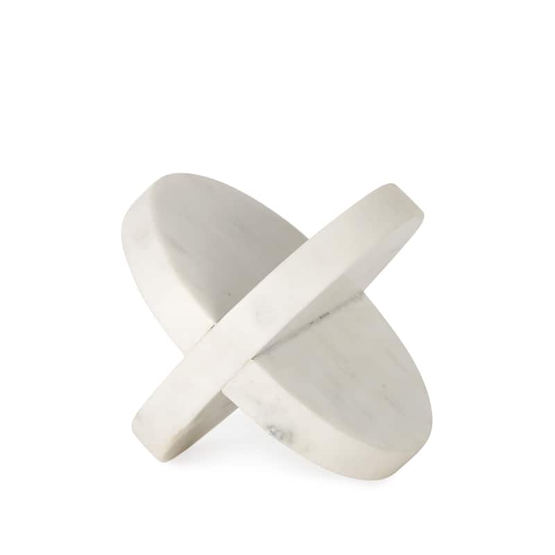 Sophia 5.5 L x 5.5 W x 8.5 H White Marble Decor Stand - 6.0L x 6.0W x 6.0H - White