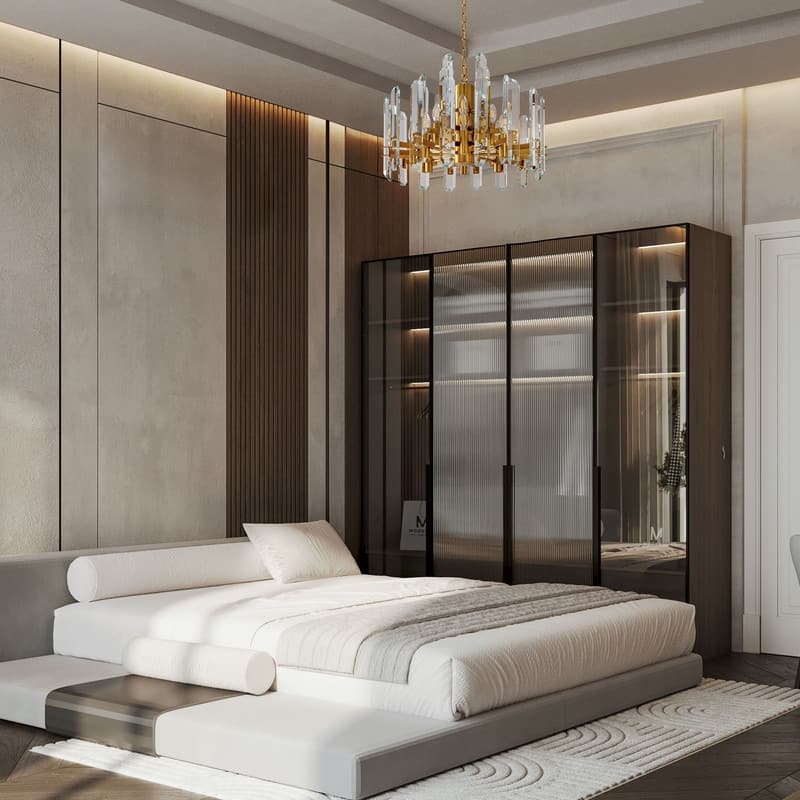 KAYLA 54in Modern Luxury Crystal Chandelier Lighting - LED Ceiling Light Fixture