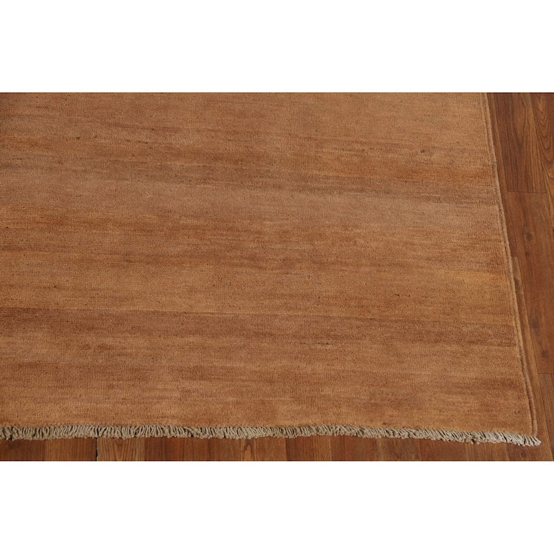 Modern Gabbeh Oriental Area Rug Hand-Knotted Wool Carpet - 6'8" x 9'5"