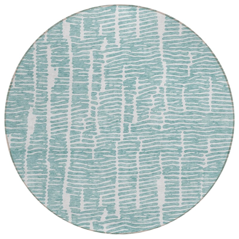 Machine Washable Indoor/ Outdoor Chantille Modern Abstract Rug