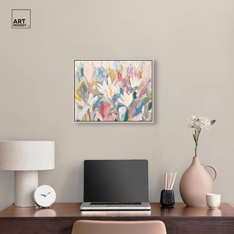 Morning Mist Bloom I Canvas by Art Remedy