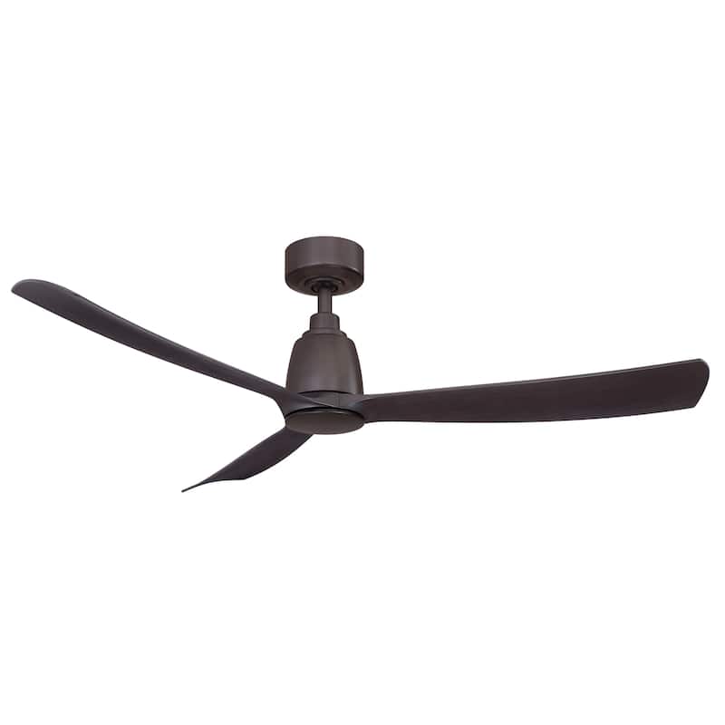 Fanimation Kute 52 inch Indoor/Outdoor Smart Ceiling Fan with Remote - Dark Bronze with Dark Walnut Blades