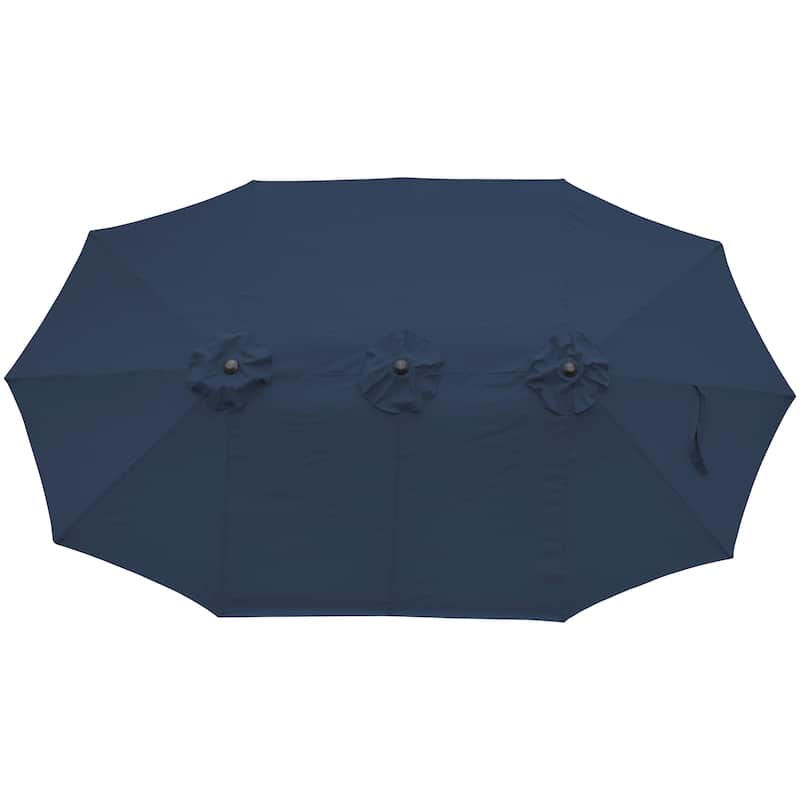 15' Outdoor Patio Market Umbrella with Hand Crank
