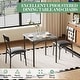 preview thumbnail 6 of 22, 3 Pcs Dining Table Chair Set , Compact Kitchen Table with 2 Upholstered Chairs - 29.2x29.2x30in