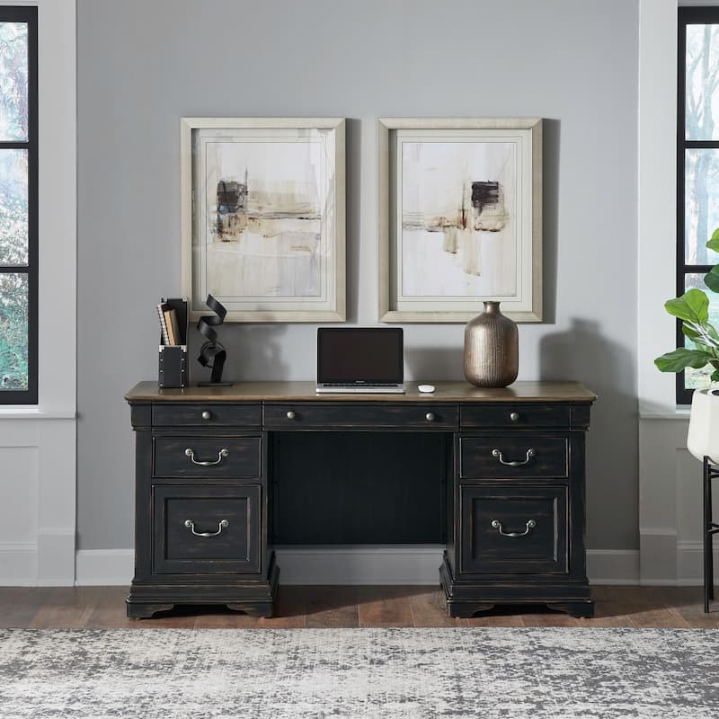 Meritage Junior Executive Home Office Desk Set, Multiple Options - Credenza Desk