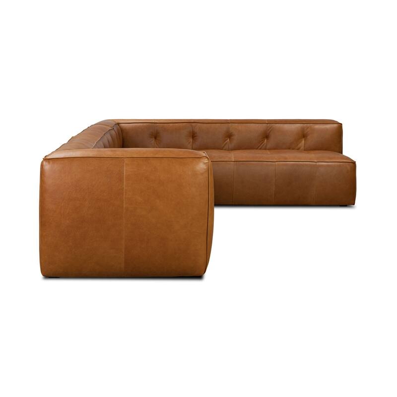 Poly & Bark Capa Genuine Leather Reversible Corner Sectional Sofa