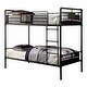 preview thumbnail 16 of 17, Wini Industrial Black 3-Piece Gel Memory Mattress & Metal Bunk Bed Set by Furniture of America