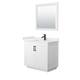 Option White, Black Trim, White Quartz Top