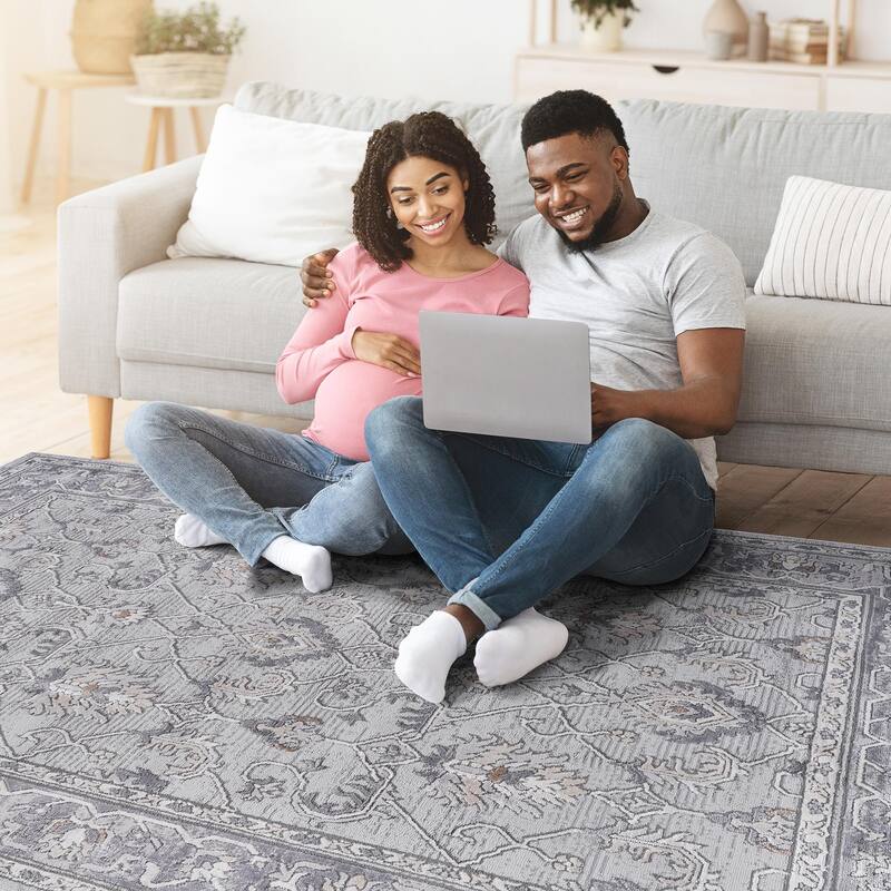 Abstract Area Rug - 8' Square