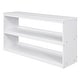 preview thumbnail 15 of 13, Low Study Full Loft Bed with Rolling Portable Desk, White