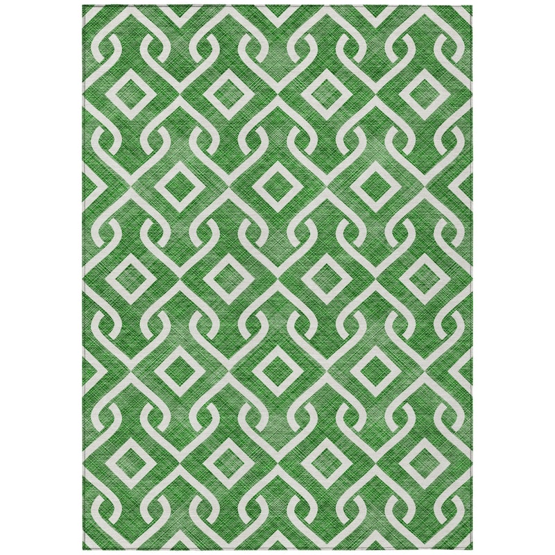 HomeRoots Geometric Transitional Rectangle Outdoor Rug