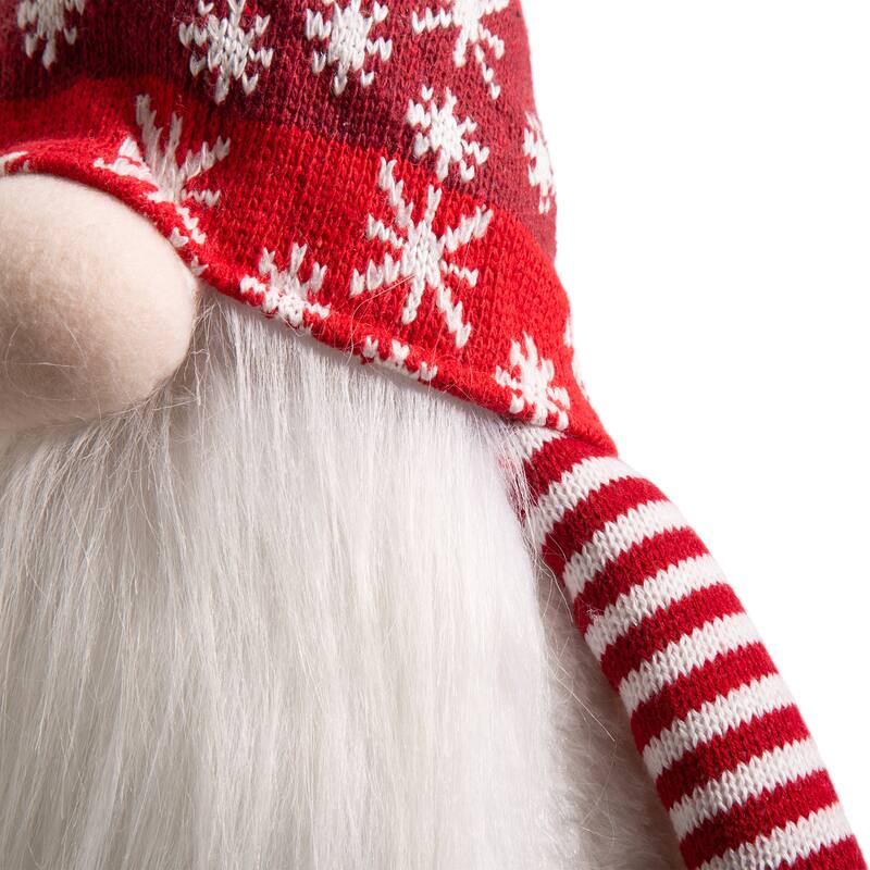 Glitzhome Set of 3 Fabric JOY Christmas Gnomes Decor