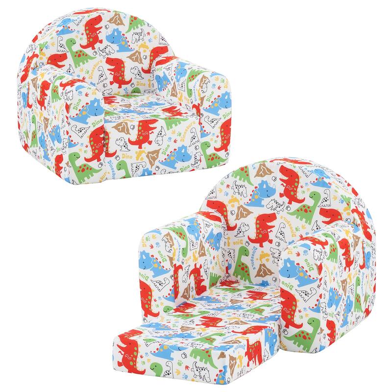 Kids Couch, Toddler 2-in-1 Convertible Sofa to Lounger