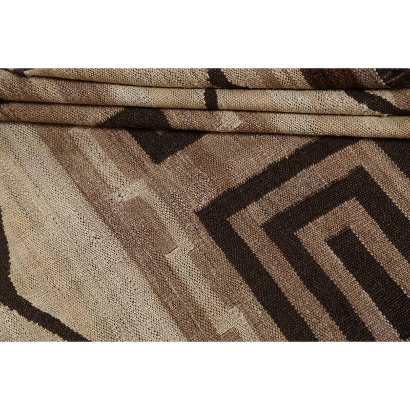 Kilim Natural Dye Geometric Tribal Oriental Area Rug Wool Flat-woven - 5'4" x 9'11"